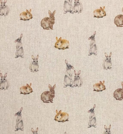 Cute Bunny Rabbits Cushion Cover , Handmade UK