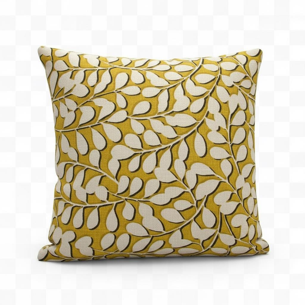 Ashley Wilde Elia Sunflower Cushion Cover, Cotton Throw Pillow , Handmade UK