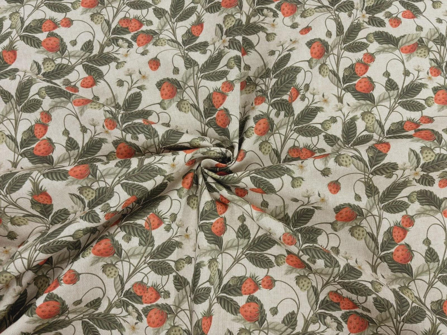 Strawberries Berry Tablecloth, Round Oval Rectangle, Handmade UK