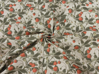 Strawberries Berry Tablecloth, Round Oval Rectangle, Handmade UK