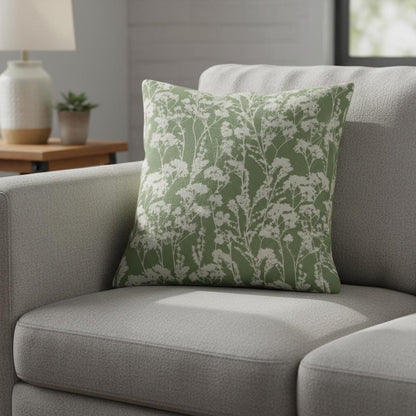 Ashley Wilde Wychwood Forest Green Cushion Cover, Cotton Throw Pillow , Handmade UK