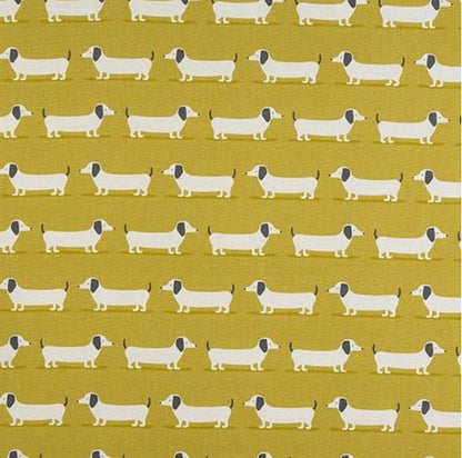 Dachshund Sausage Dog Table Runner Ochre, Various Size