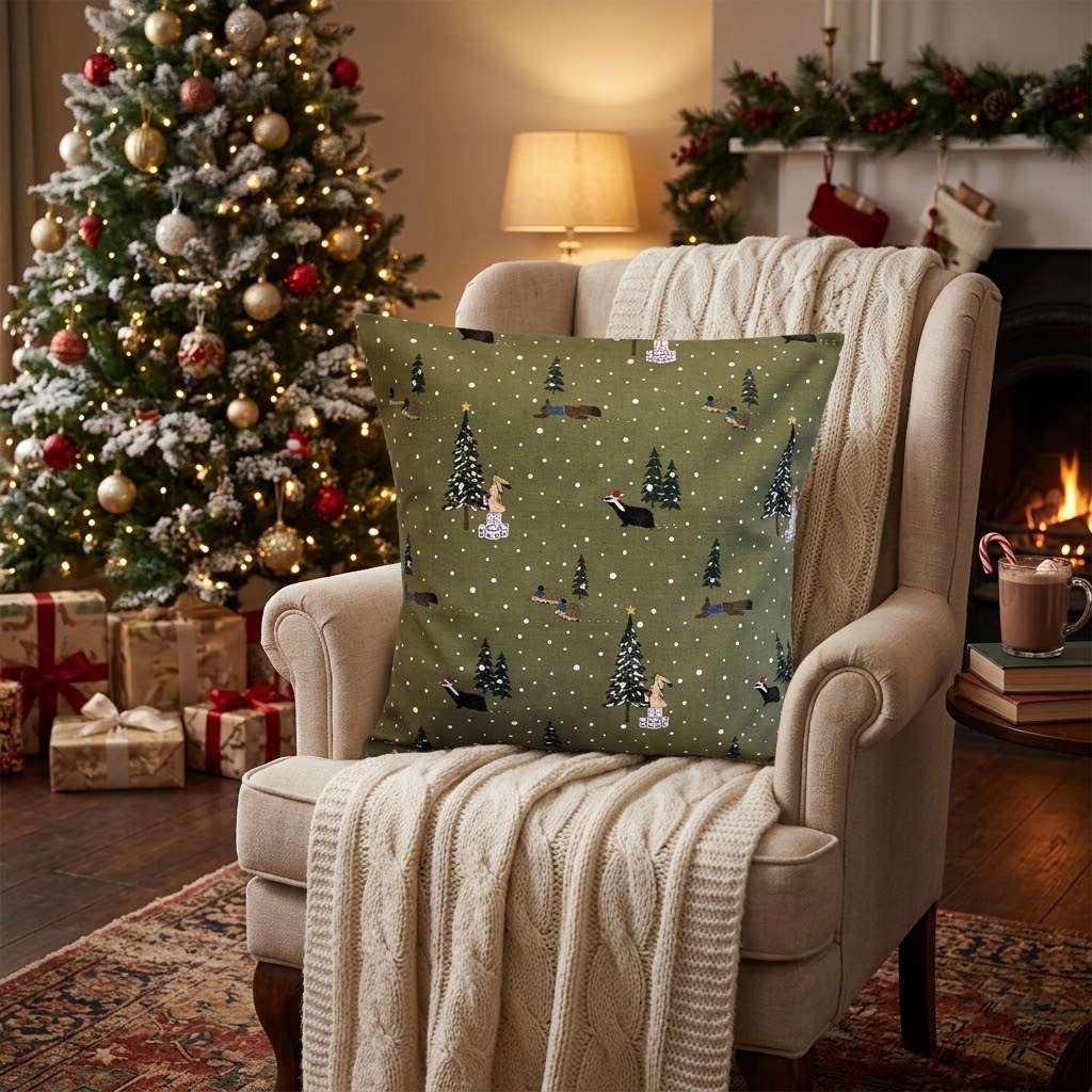 Sophie Allport Festive Forest Christmas Cushion Cover