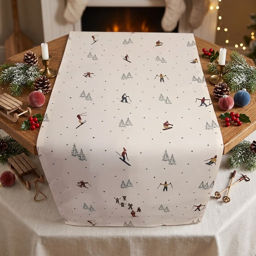 Sophie Allport Skiing Christmas Table Runner