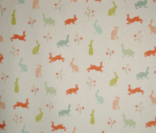 Jumping Hare Coral Tablecloth , Rabbit Tablecloth , Easter Tablecloth , Tablecloth UK - CushionCoverAndDecor