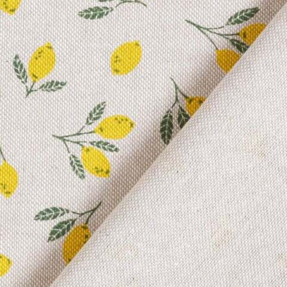 Lemons Natural Tablecloth Available In Many Sizes - CushionCoverAndDecor