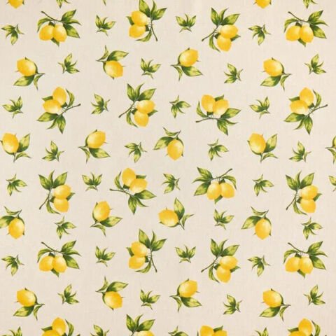 Lemons Natural Tablecloth Available In Many Sizes - CushionCoverAndDecor