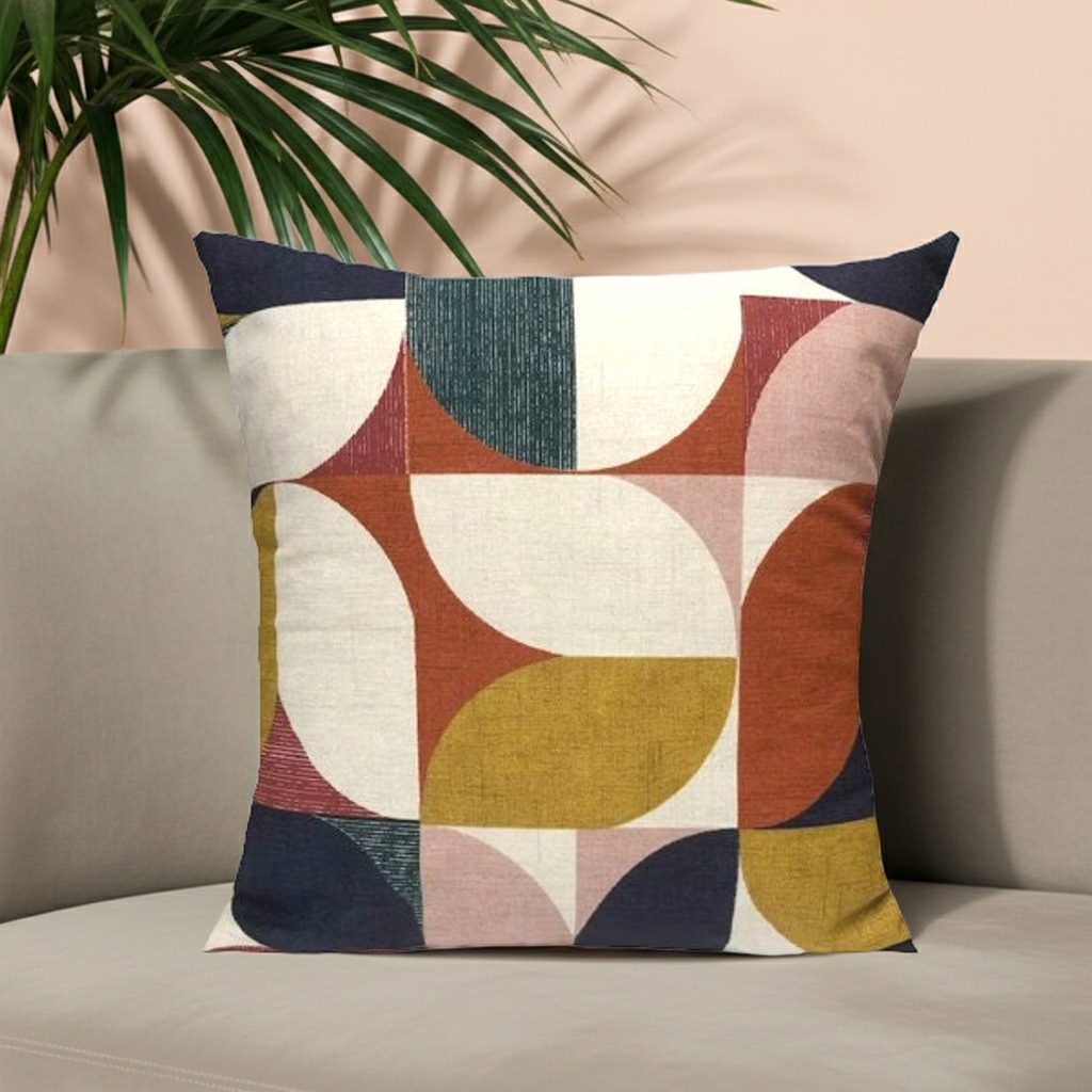 Reno Retro Geometric Cushion Cover