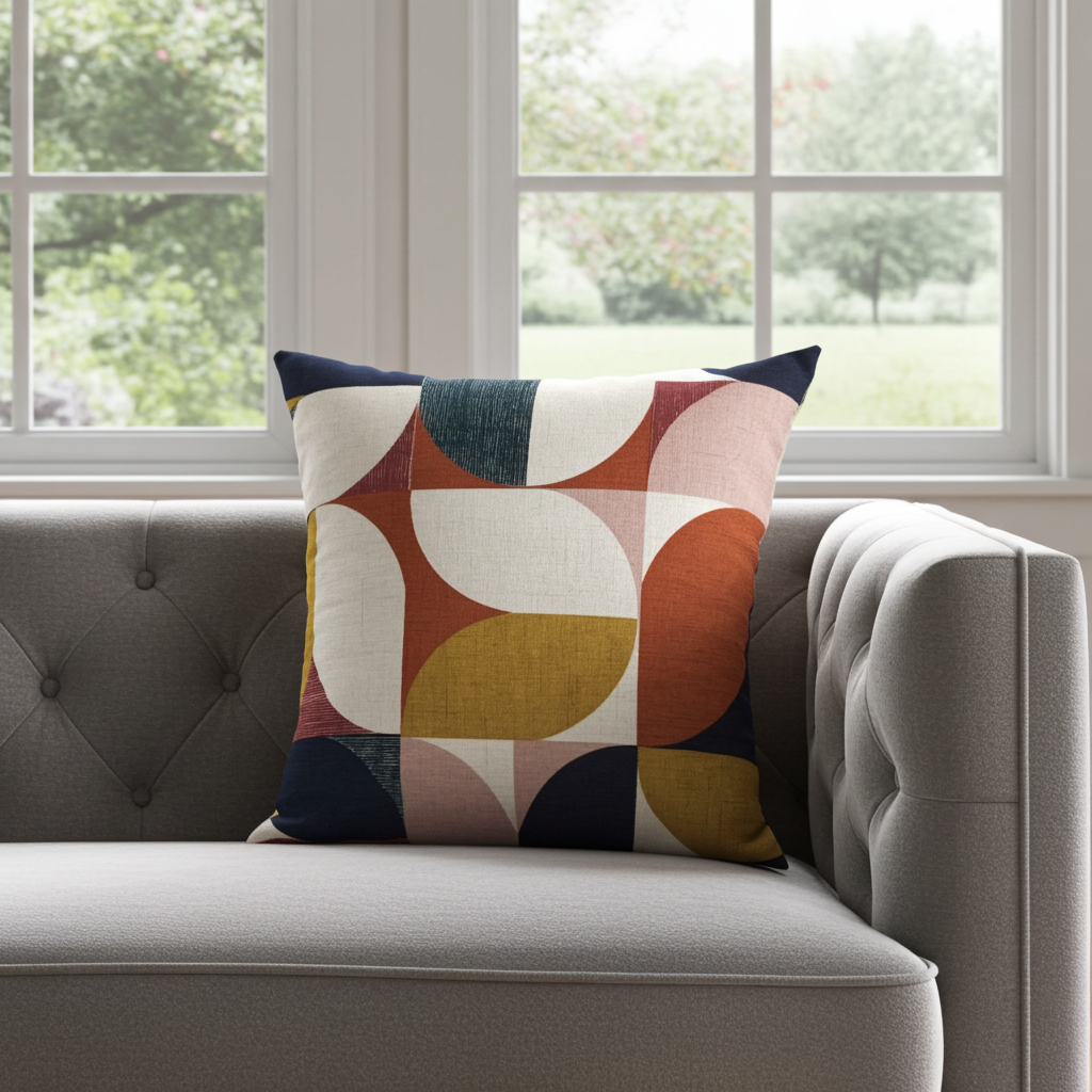 Reno Retro Geometric Cushion Cover