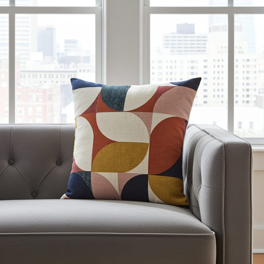 Reno Retro Geometric Cushion Cover
