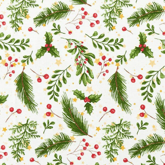 Luxury Christmas Twigs & Berries Tablecloth Available In Many Sizes - CushionCoverAndDecor