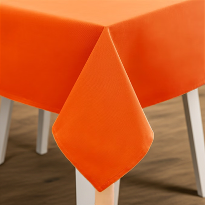 Plain Cotton Orange Tablecloth