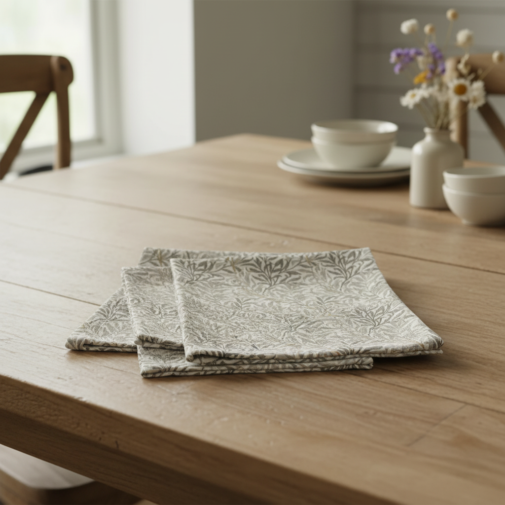 Tischläufer, Servietten mit springenden Hasen, Naturbeige-Design, Ostertischläufer, Größen: 91 cm, 122 cm, 137 cm, 152 cm, 163 cm, 183 cm, 213 cm, 244 cm, 264 cm, Handgefertigt aus 100 % Baumwolle