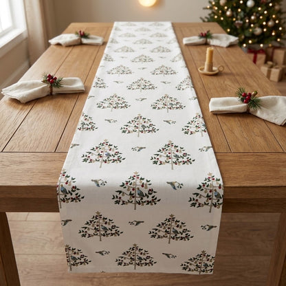 Sophie Allport Partridge Stone - Runner da tavola natalizio