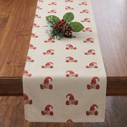 Gnome Gonk Elf Red Christmas Table Runner Napkins