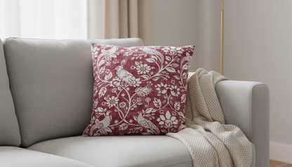 Heathland Rouge Floral Wildlife Hares Game Cushion Cover