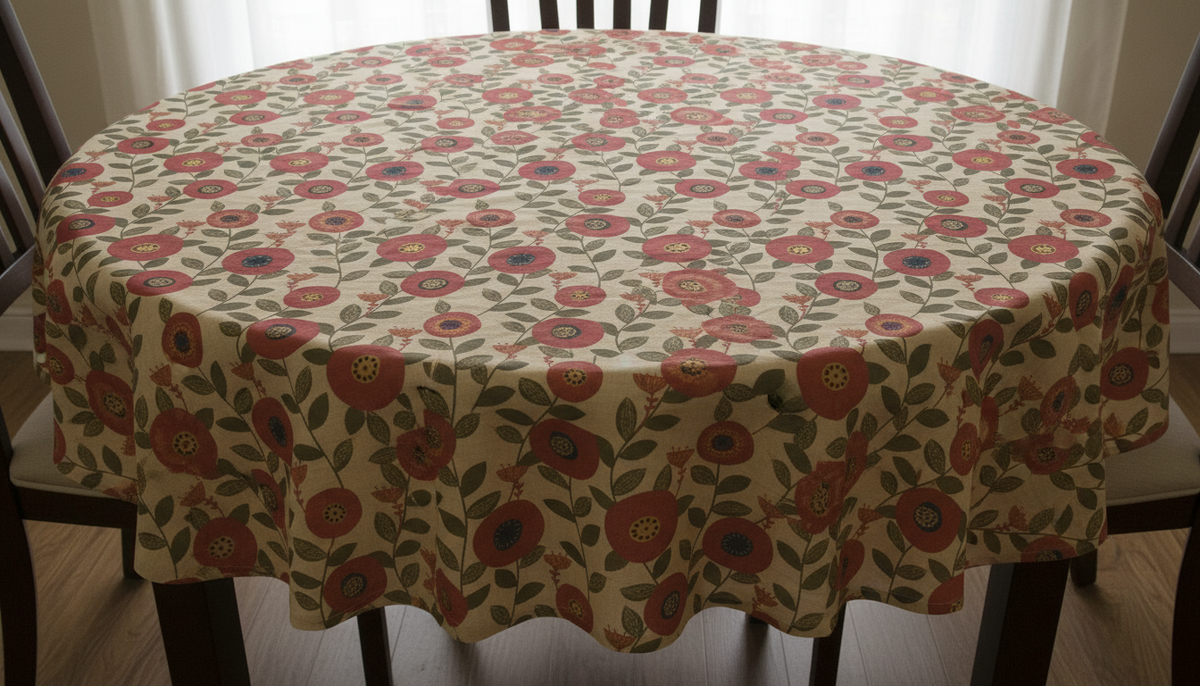 Scandi Floral Burnt Umber Tablecloth