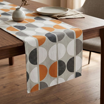 Orange Geometric Table Runner – Shoreditch Mid-Century Modern
