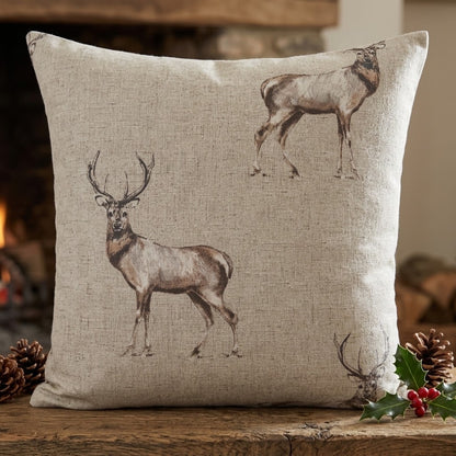 Glencoe Stags Christmas Cushion Cover
