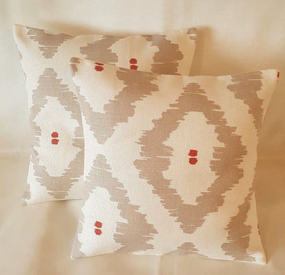 Patagonia Off White Smoke Beige Geometric Cushion Cover - CushionCoverAndDecor