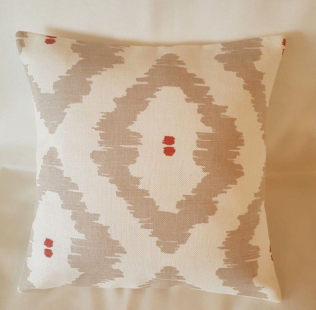 Patagonia Off White Smoke Beige Geometric Cushion Cover - CushionCoverAndDecor