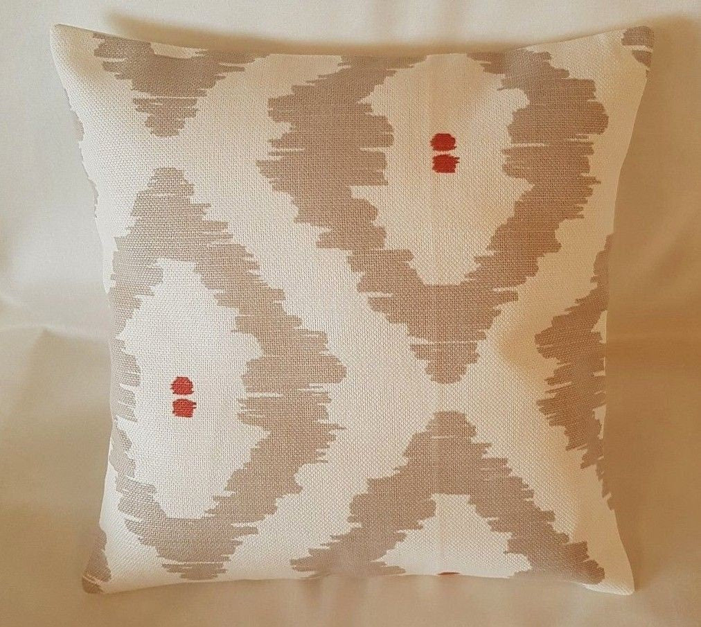 Patagonia Off White Smoke Beige Geometric Cushion Cover - CushionCoverAndDecor