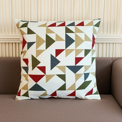 Kissenbezug 25, 30, 35, 40, 43, 46, 46, 51, 56, 61, 66 cm, Prestigious Textiles, Punkt-zu-Punkt-Design im Vintage-Stil, Grün, Blau, Rot, Handgefertigt, 100 % Baumwolle