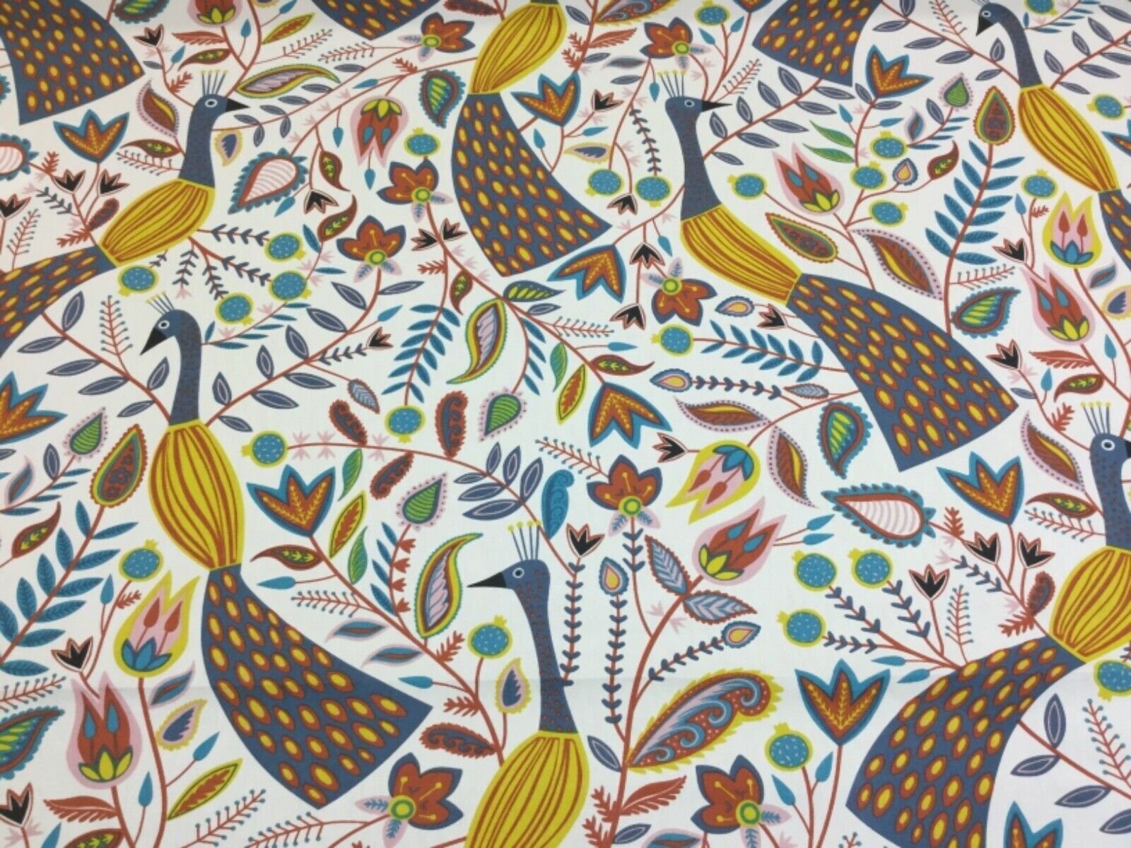 Peacock Birds Tablecloth Design , Tablecloth UK , Fryetts Tablecloth 100% Cotton - CushionCoverAndDecor