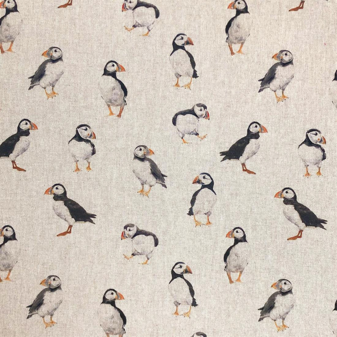 Puffins Tablecloth , Linen Tablecloth , Cotton Tablecloth , Square Tablecloth , Large Tablecloth , Tablecloth UK - CushionCoverAndDecor