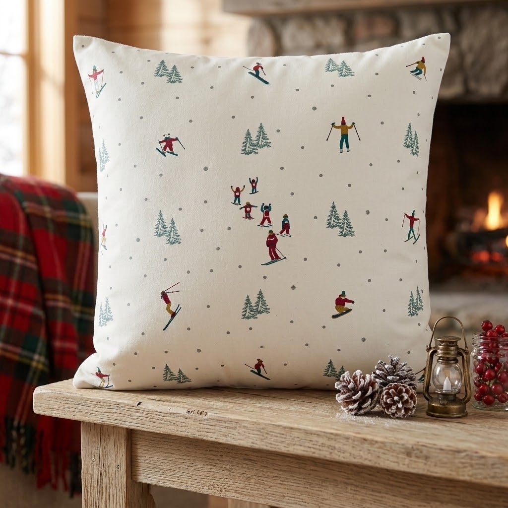 Sophie Allport Skiing Cushion Cover