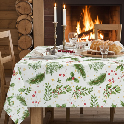 Christmas Twigs & Berries Tablecloth