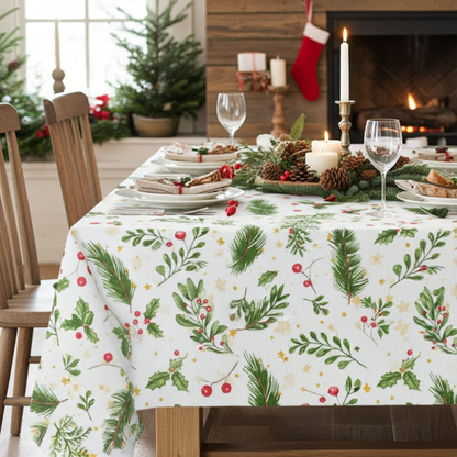 Christmas Twigs & Berries Tablecloth