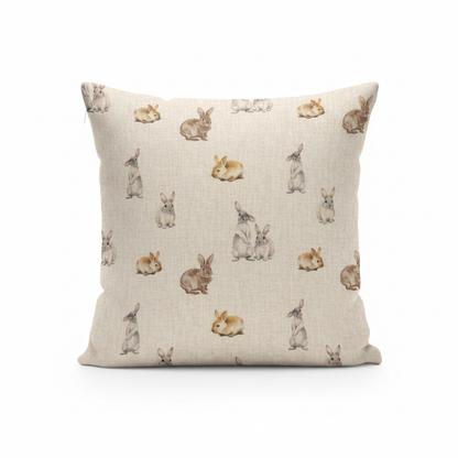 Cute Bunny Rabbits Cushion Cover