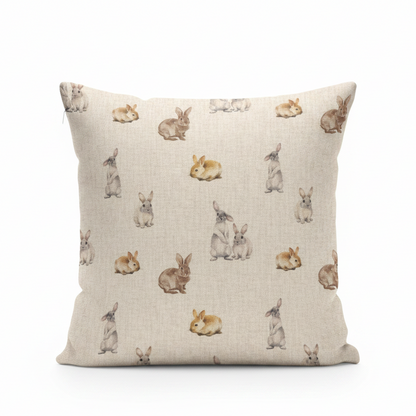 Cute Bunny Rabbits Cushion Cover