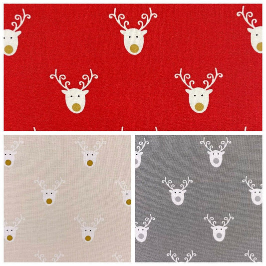 Reindeer Christmas Tablecloth , Reindeer Table Cover Red , Christmas Decor 100% Cotton Handmade - CushionCoverAndDecor