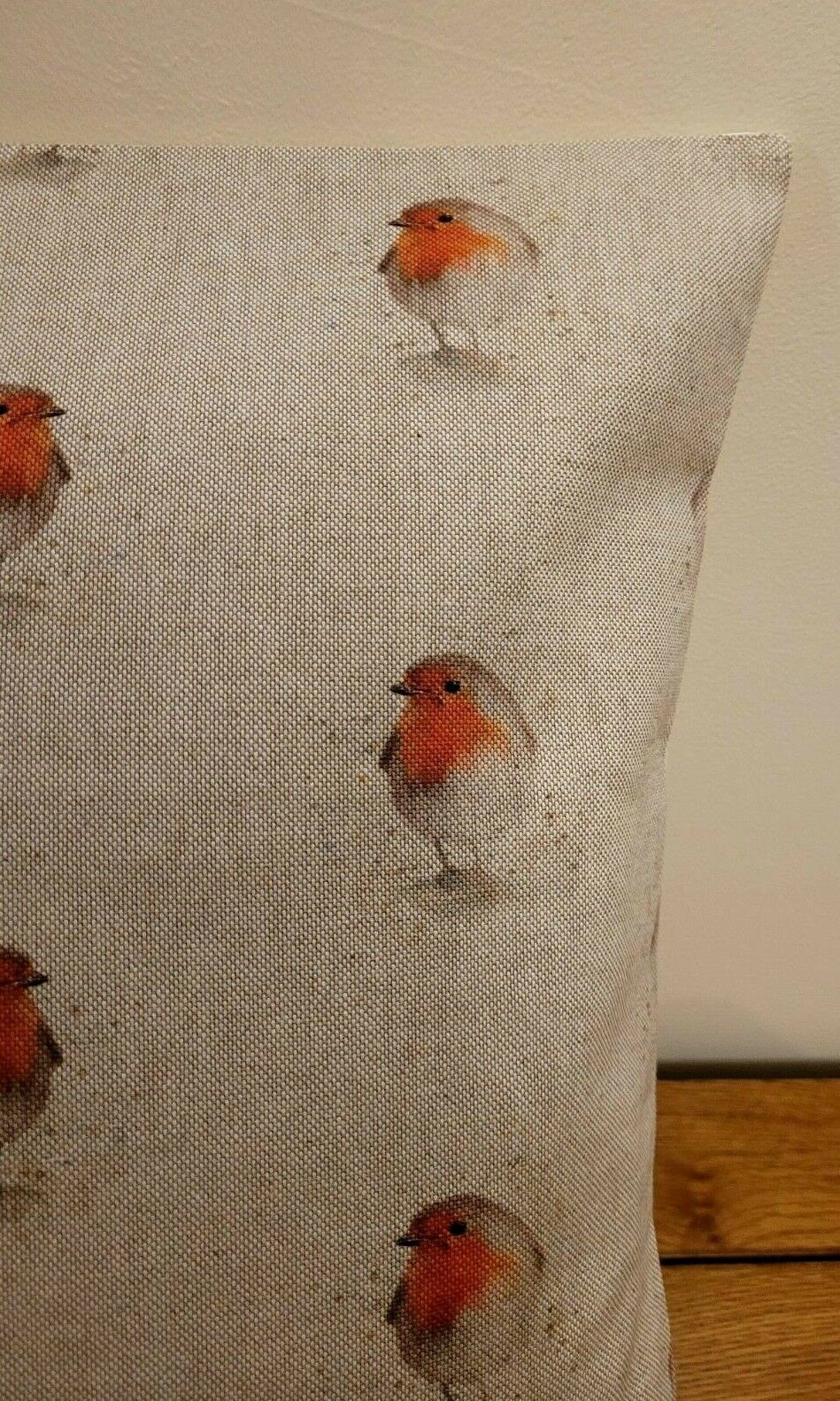 Robin Cushion Cover , Natural Beige Pillow cover , Pillow Sham , Christmas Robin Cushion Cover 10" 12" 14" 16" 17" 18" 20" 22" 24" 26" - CushionCoverAndDecor