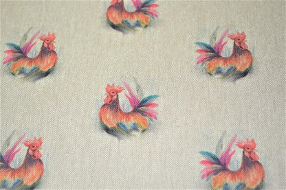 Rooster Tablecloth , Easter Tablecloth , Linen Look Tablecloth , Tablecloth UK - CushionCoverAndDecor