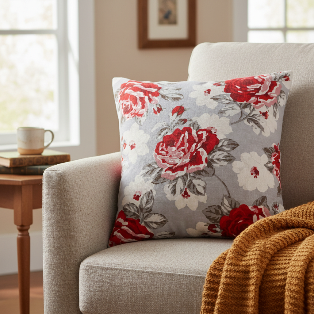 Cath Kidston Rose Bloom Multi Cushion Cover