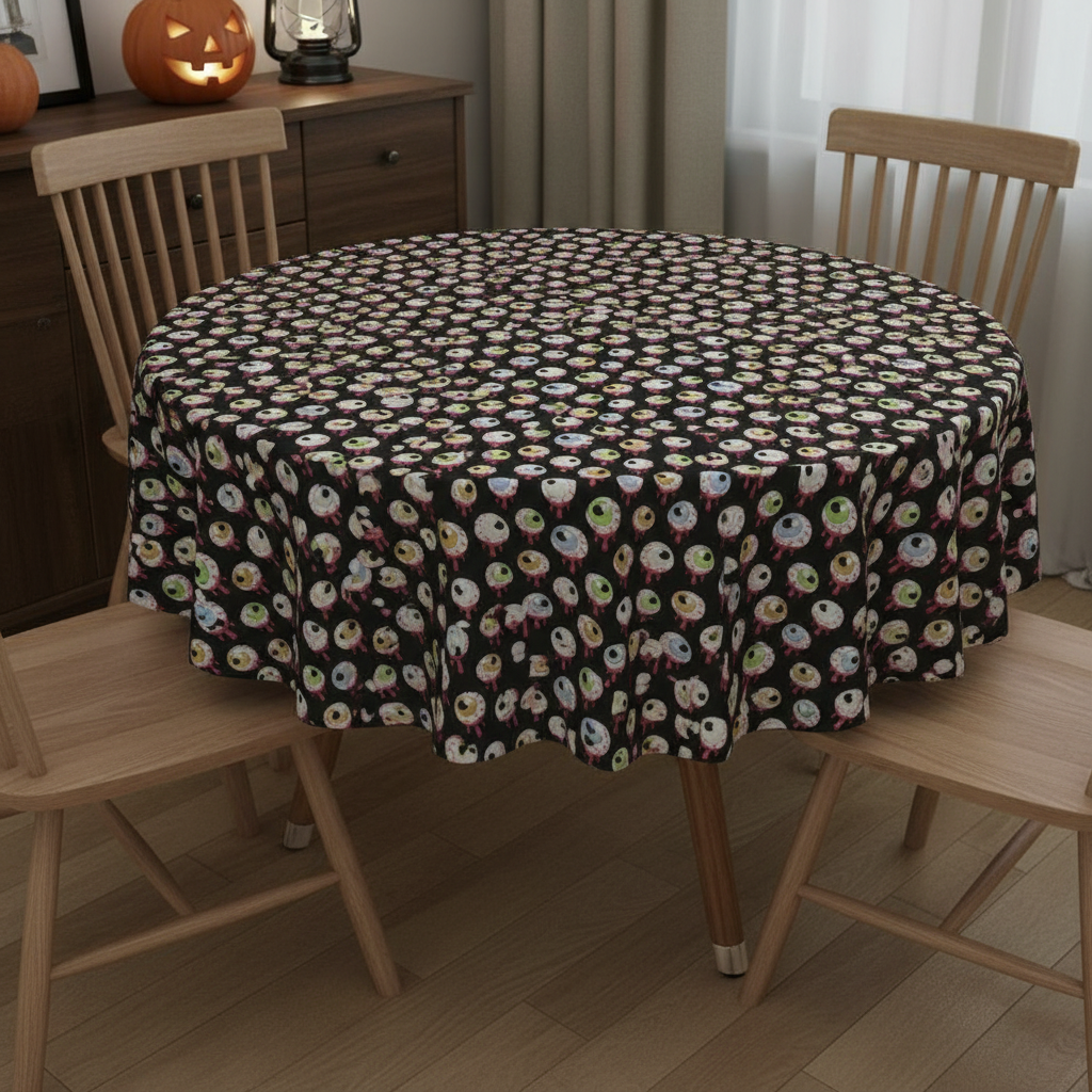 Gory Blood Soaked Eyeballs Halloween Tablecloth