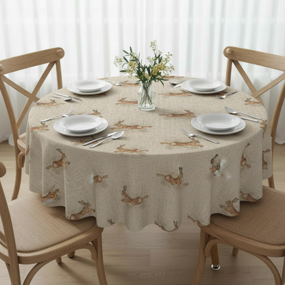 Tischdecke aus grüner Baumwolle mit Hühnermotiv „Cluck Cluck Hens Chicken Capri“