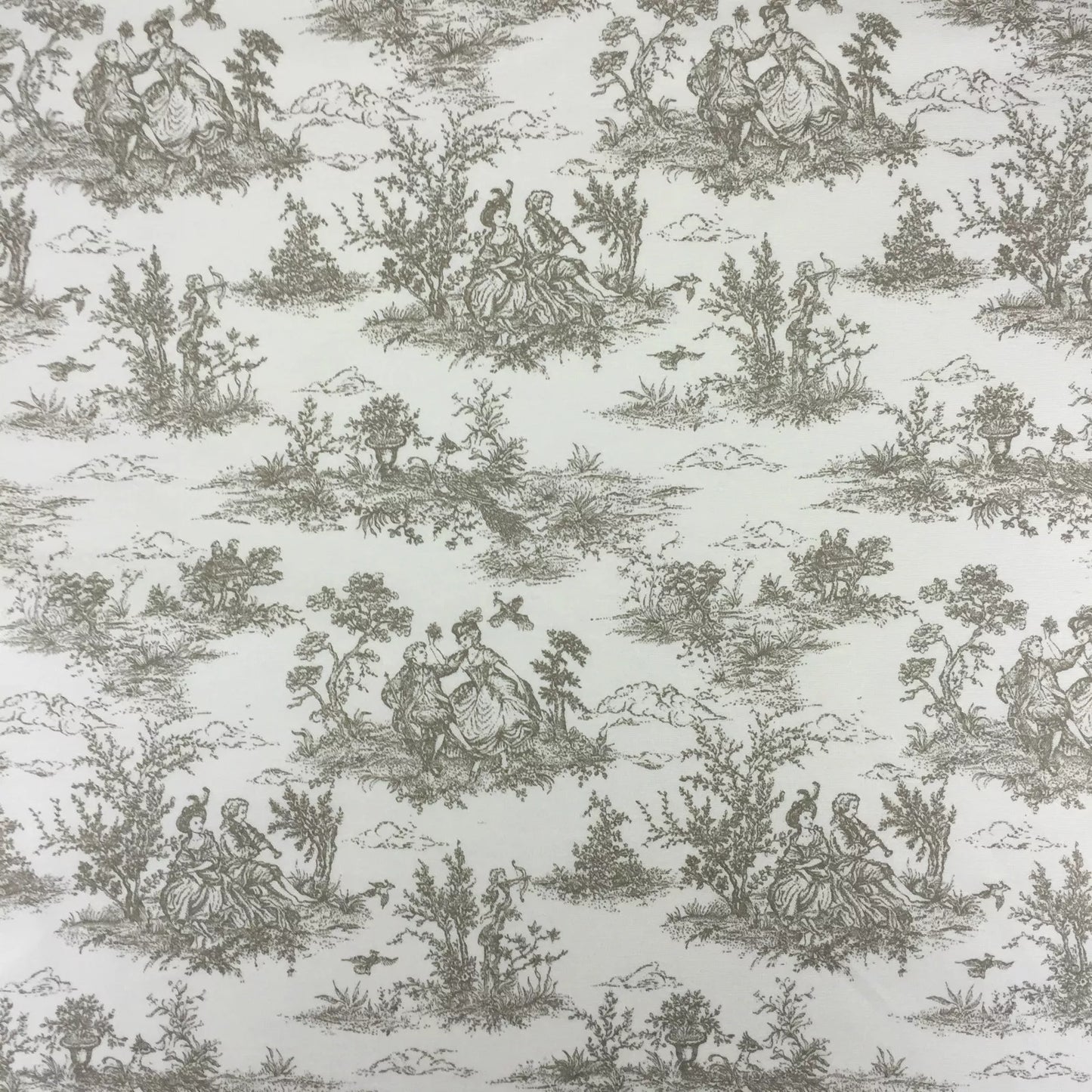 Toile de Jouy Tovaglia vintage grigia francese