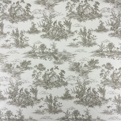 Toile de Jouy Tovaglia vintage grigia francese