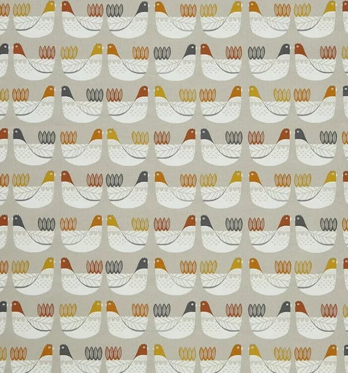Tangerine Cluck Cluck Hens Cotton Tablecloth
