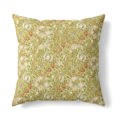William Morris Golden Lily Floral Cornsilk Cushion Cover