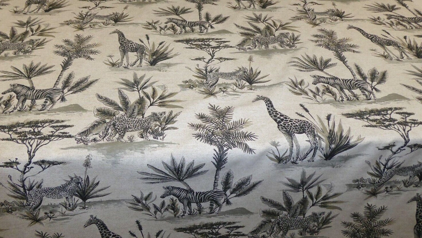 Safari Natural Tablecloth , Jungle Animal Tablecloth , Tablecloth UK - CushionCoverAndDecor