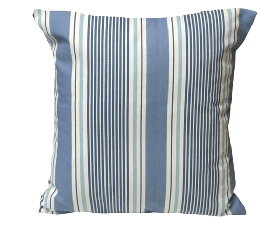 Sail Stripe Cushion Cover , Stripe Navy Blue Pillow Cover , Nautical Striped Marine Blue Cushion 10" 12" 14" 16" 17" 18" 20" 22" 24" 26" - CushionCoverAndDecor