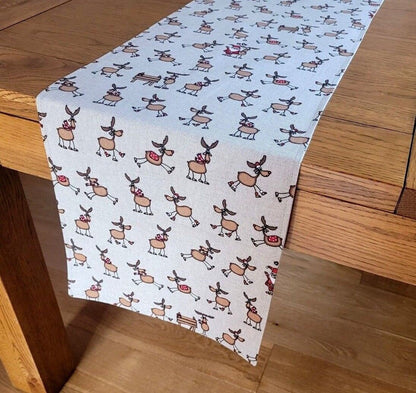 Santa Rudolph Christmas Table Runner - CushionCoverAndDecor