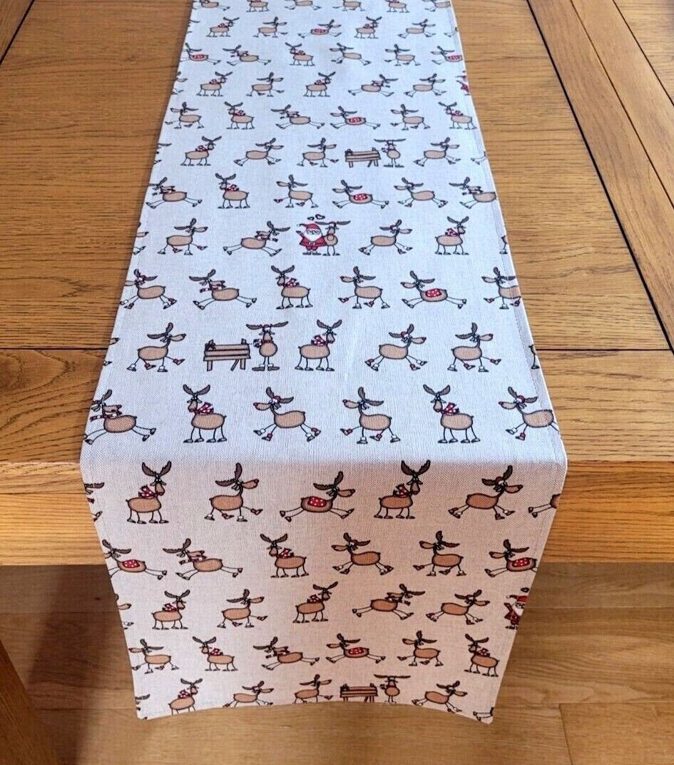 Santa Rudolph Christmas Table Runner - CushionCoverAndDecor