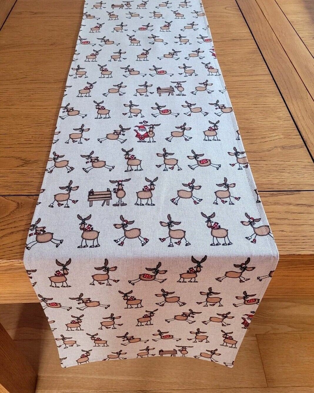 Santa Rudolph Christmas Table Runner - CushionCoverAndDecor