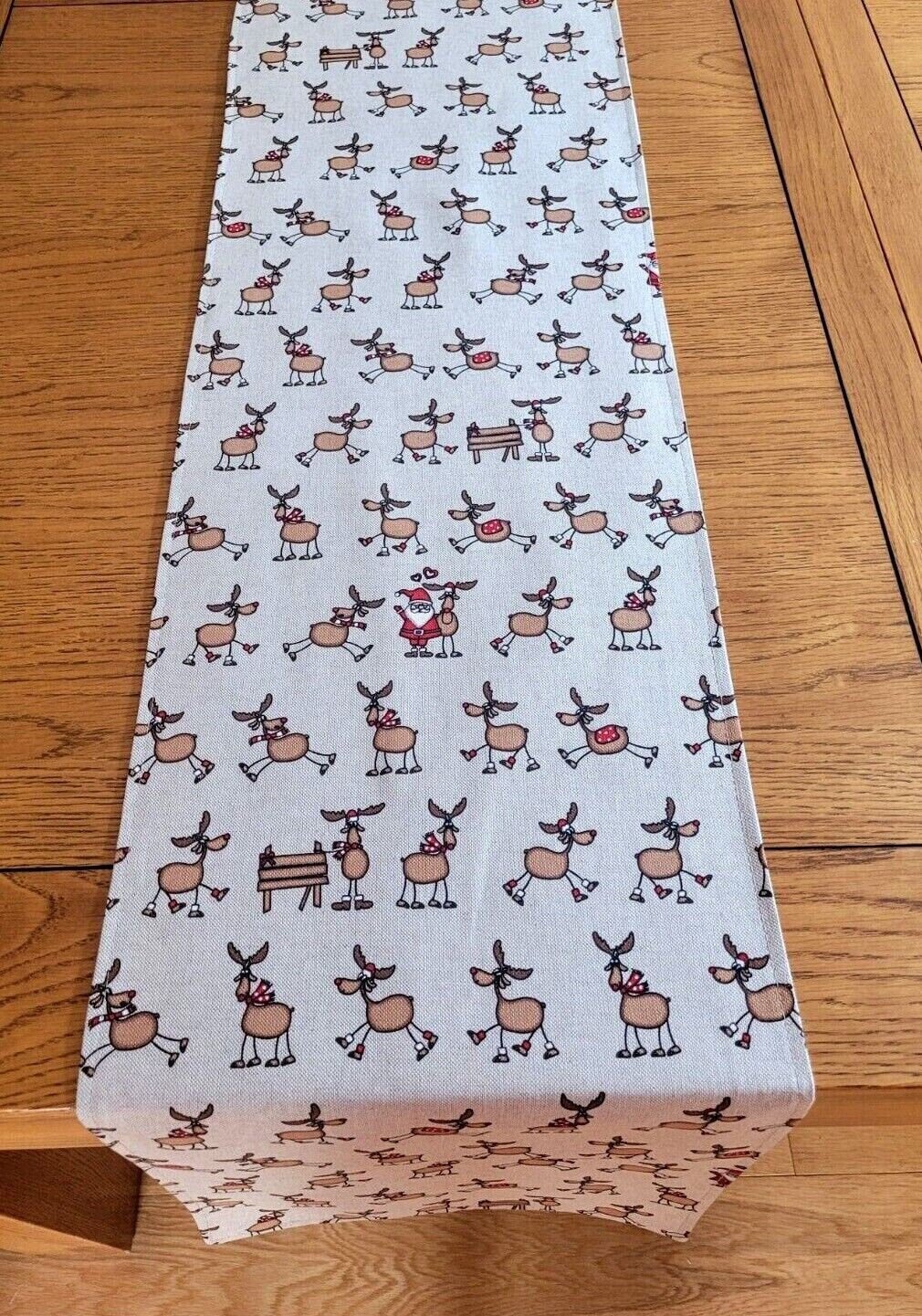 Santa Rudolph Christmas Table Runner - CushionCoverAndDecor